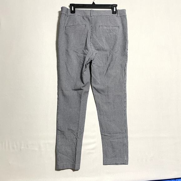 LOFT‎ Houndstooth Slim Ankle Pants Black White Check Trousers - Size 12T - Picture 4 of 11